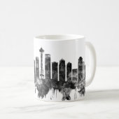 Mug Seattle Washington Skyline BW (Devant droit)