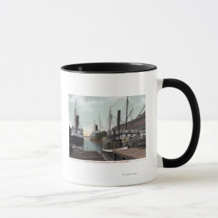 Mug Seattle, WashingtonView du dock et des bateaux