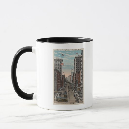 Mug Seattle, WAView de la 2ème Ave de Yesler (Gauche)