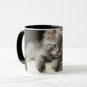 Mug Seau Plein De Joie Sweet Grey Kitten (Devant gauche)