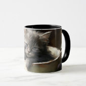 Mug Seau Plein De Joie Sweet Grey Kitten (Devant droit)