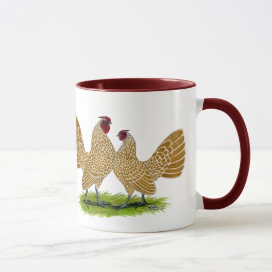 Mug Sebrights Buff Laced (Droite)