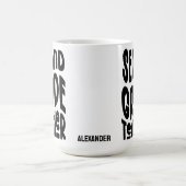 Mug Second Grade Teacher Black Typography Design (Centre)