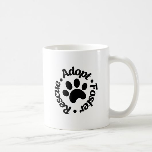 Mug Secourir Adopter Foster - Adopter un Abri Jour pou (Droite)