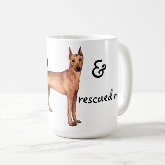 Mug Secourir allemand Pinscher (Devant droit)
