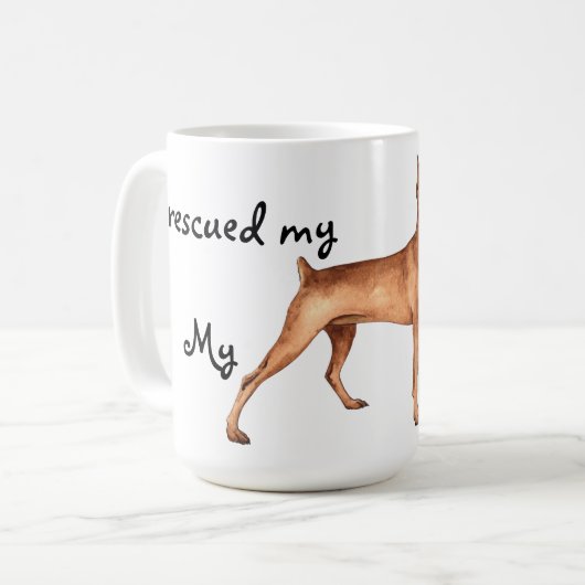 Mug Secourir allemand Pinscher (Devant gauche)