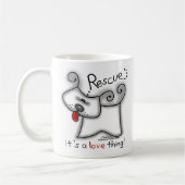 Mug Secourir Chien ... C'est une chose d'amour (Gauche)