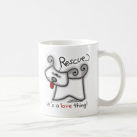 Mug Secourir Chien ... C'est une chose d'amour (Droite)