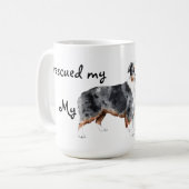 Mug Secourir le berger américain miniature (Devant gauche)