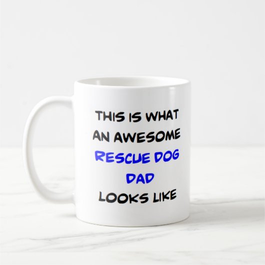 Mug secourt papa chien, génial (Gauche)