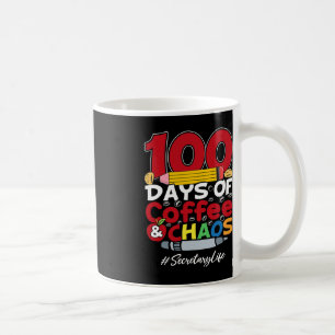 Mug Secrétaire 100 jours de café et de chaos 100e jour