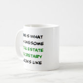Mug secrétaire à l'immobilier, génial (Devant gauche)