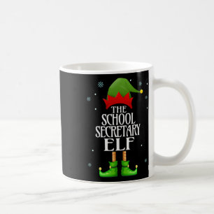 Mug Secrétaire de l'école Elf Xmas Funny Famille Corre