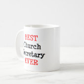 Mug secrétaire d'église, meilleure (Devant gauche)