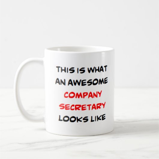 Mug secrétaire d'entreprise, génial (Gauche)