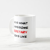 Mug secrétaire, génial (Devant gauche)