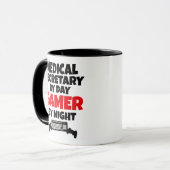 Mug Secrétaire Médicale par Jeu de jour par Nuit (Devant gauche)