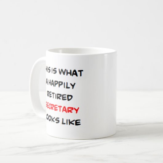 Mug secrétaire retraité (Devant gauche)