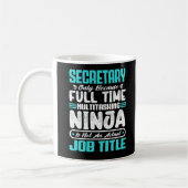 Mug Secrétaire Titre de l'emploi Profession Compétence (Gauche)