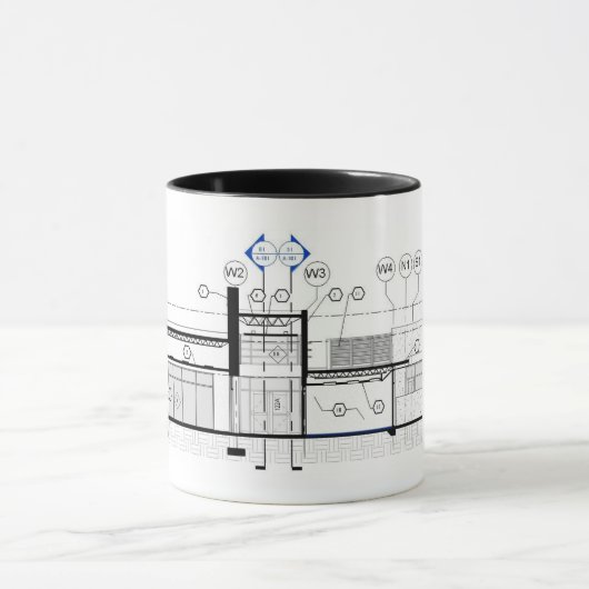 Mug Section architecturale de bâtiment (Centre)