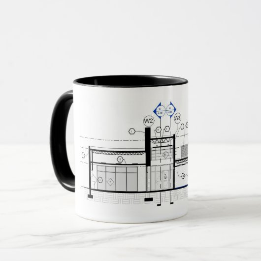 Mug Section architecturale de bâtiment (Devant gauche)