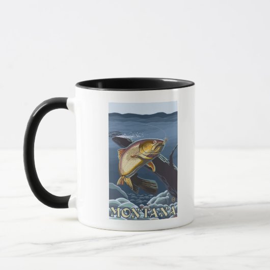 Mug Section de la pêche à la truite - Montana (Gauche)