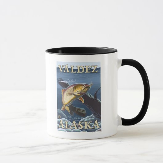 Mug Section de la pêche à la truite - Valdez (Alaska) (Droite)