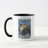 Mug Section de la pêche à la truite - Valdez (Alaska) (Gauche)