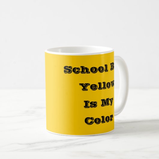 Mug Sécurité des autobus scolaires Automne Jaune Autom (Devant droit)
