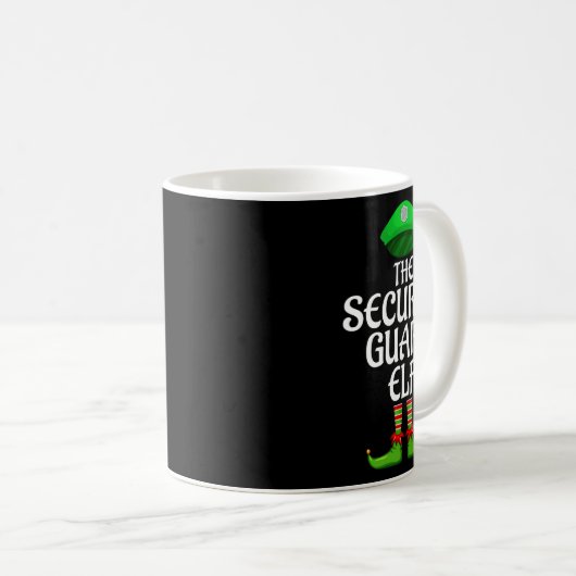 Mug Security Guard Elf Matching Family Group Christmas (Devant droit)