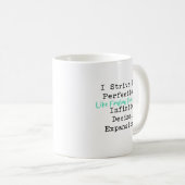 Mug S'efforcer d'atteindre la perfection Mathématiques (Devant droit)