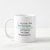 Mug S'efforcer d'atteindre la perfection Mathématiques (Gauche)