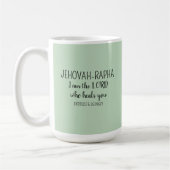 Mug Seigneur Qui Guérit Simple Vert Clair Chrétien (Gauche)