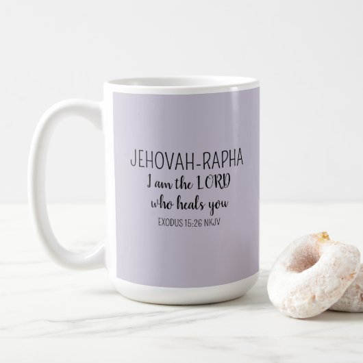 Mug Seigneur Qui Guérit Simple Violet Clair Chrétien (Avec donut)