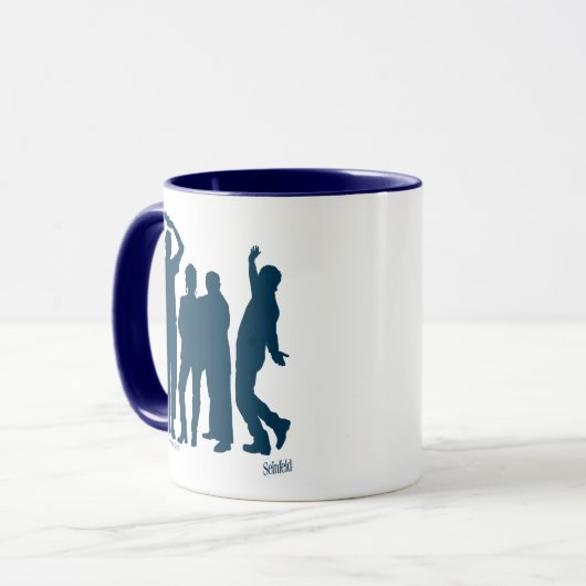 Mug Seinfeld | Graphique de silhouette de groupe (Devant gauche)