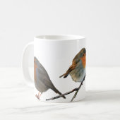 Mug Seins européens de rouge d'oiseaux de Robin de (Devant gauche)