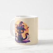 Mug Séjour Éffrayant - Citrouille Moon Cat (Devant gauche)