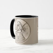 Mug Sekhmet Deux Once Solid .999 Argent Rond (Devant gauche)