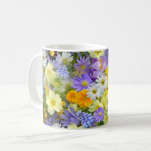 Mug Sélection des fleurs de printemps (Devant gauche)