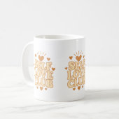 Mug Self Love Club orange humour rétro (Devant gauche)