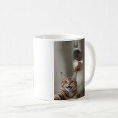 Mug Selfie Chat Drôle (Devant droit)