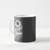 Mug Selfie de capybara Drôle d'animal Éclipse solaire (Devant gauche)