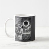 Mug Selfie de capybara Drôle d'animal Éclipse solaire (Gauche)