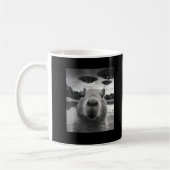 Mug Selfie de Capybara Graphique drôle avec OVNI bizar (Gauche)