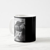 Mug Selfie De Chat Avec Ufos (Devant gauche)