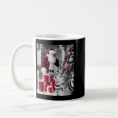 Mug Selfie De Chat Drôle Avec Le Mème De Noël Du Père (Gauche)