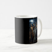 Mug Selfie de labrador drôle féminin avec des épouvant (Devant droit)