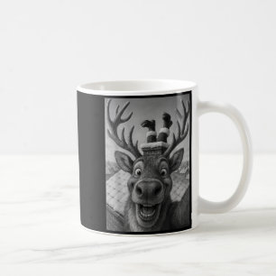 Mug Selfie de renne drôle de Noël avec Santa garçons f
