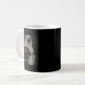 Mug Selfie d'Halloween drôle Lab noir avec T-Rex effra (Devant gauche)
