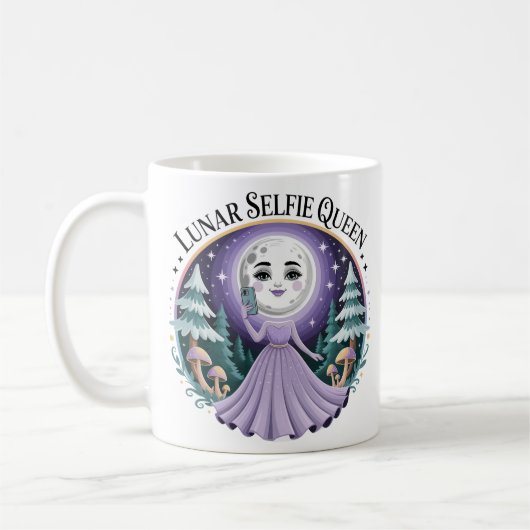 Mug Selfie Lunaire Forêt Magique Céleste (Gauche)